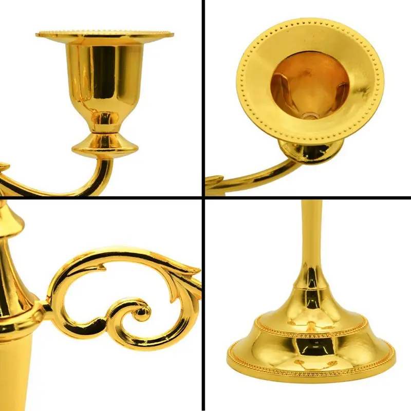 

3-Candle Metal Candelabra Tall Candle Holder Wedding Event Candelabra Candle Stand