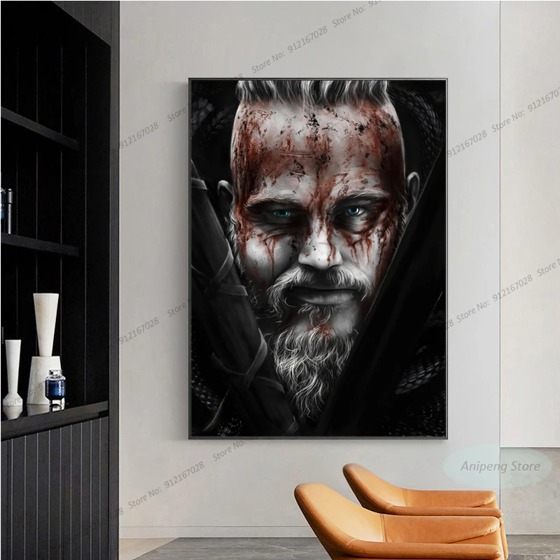 Постер легенды викингов короля Рагнара лотброка HD Печать на холсте Картина