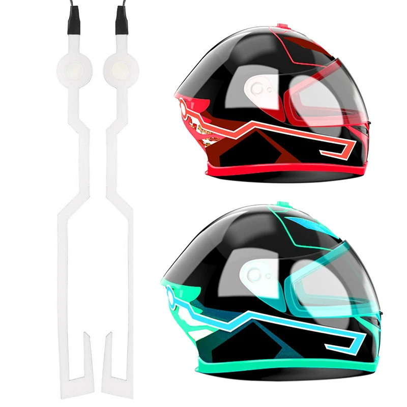 

Motorcycle Helmet El Cold Light Helmet Light Strip Night Signal Luminous Modified Strip Helmet Sticker