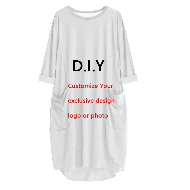 

Женское вязаное платье с длинным рукавом и круглым вырезом, свободного покроя