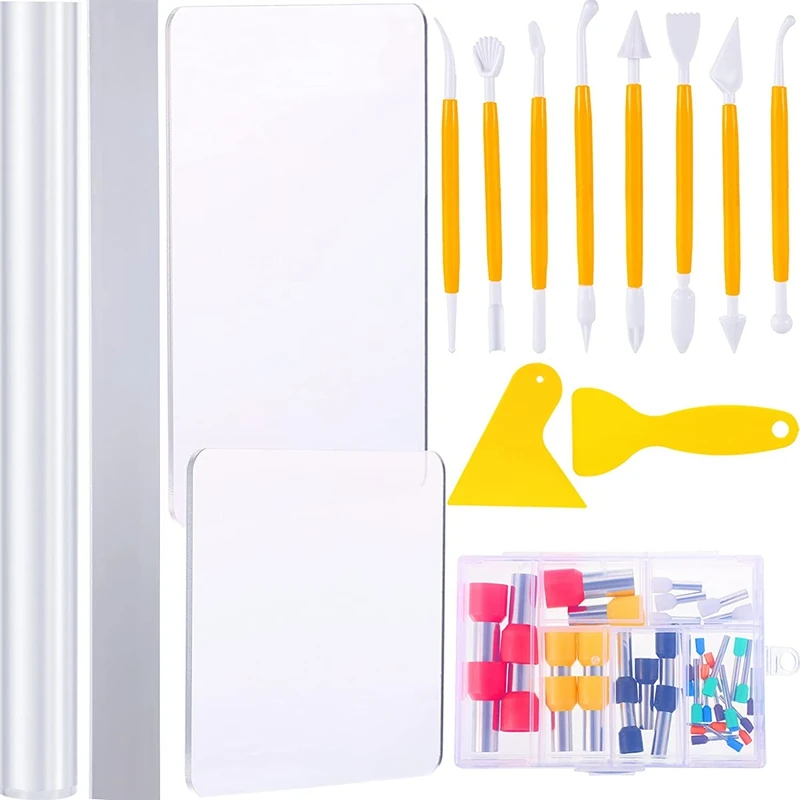 

54 шт. глиняные фрезы Набор инструментов «сделай сам» 40 шт. резак для полимерной глины Дырокол формы Дырокол инструменты для глины гончарное ...