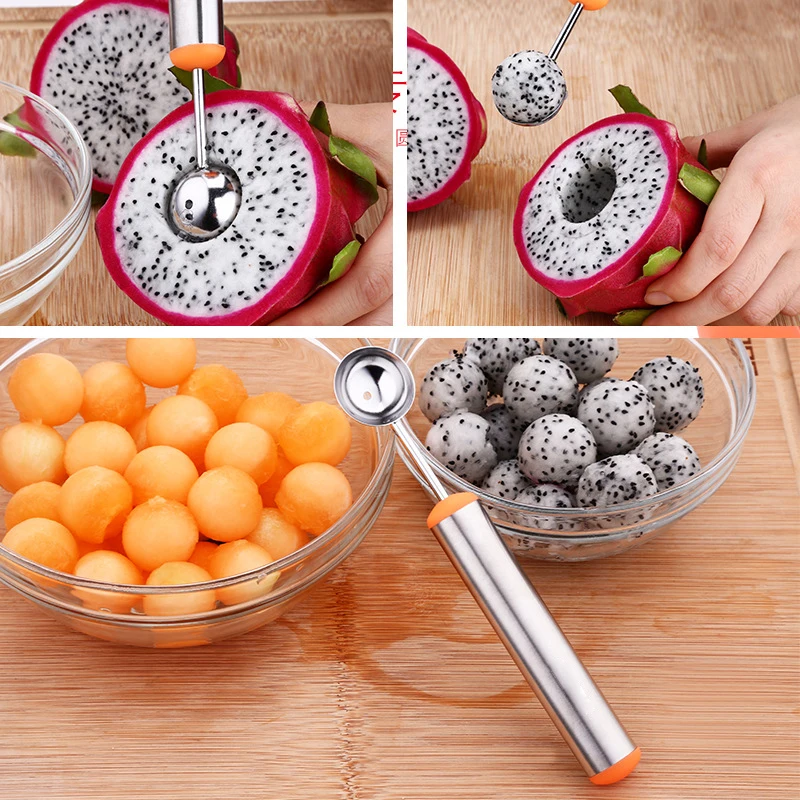 Фруктовая тарелка резьба нож для дыни шариковая ложка Мороженое Совок арбуз
