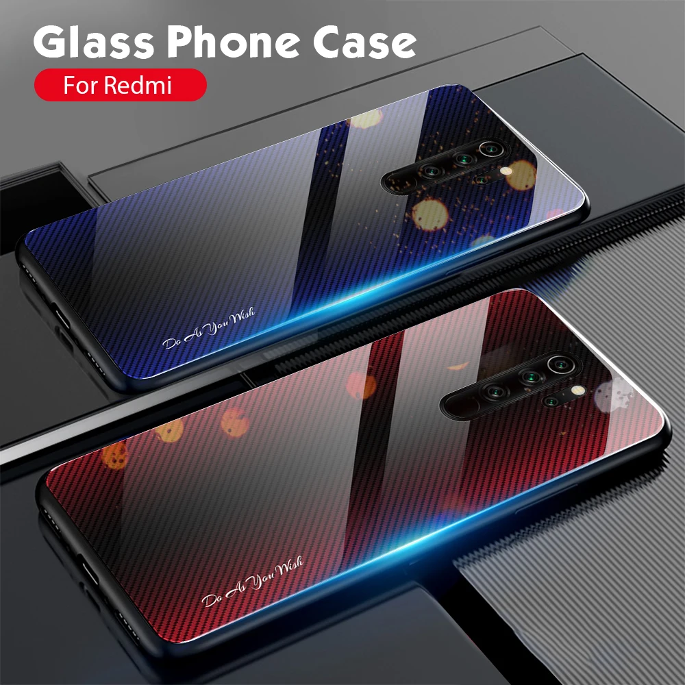 Текстурный градиентный чехол для Xiaomi Redmi Note 8 7 6 5 Pro 7A телефона из закаленного
