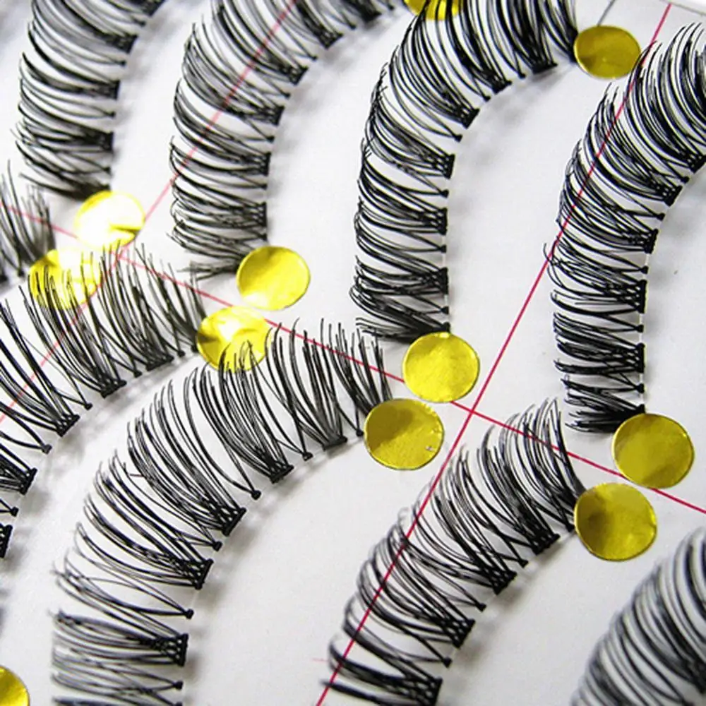 

50% Hot Sale 10 Pairs Makeup Handmade Natural Long False Eyelashes Sparse Eye Lashes