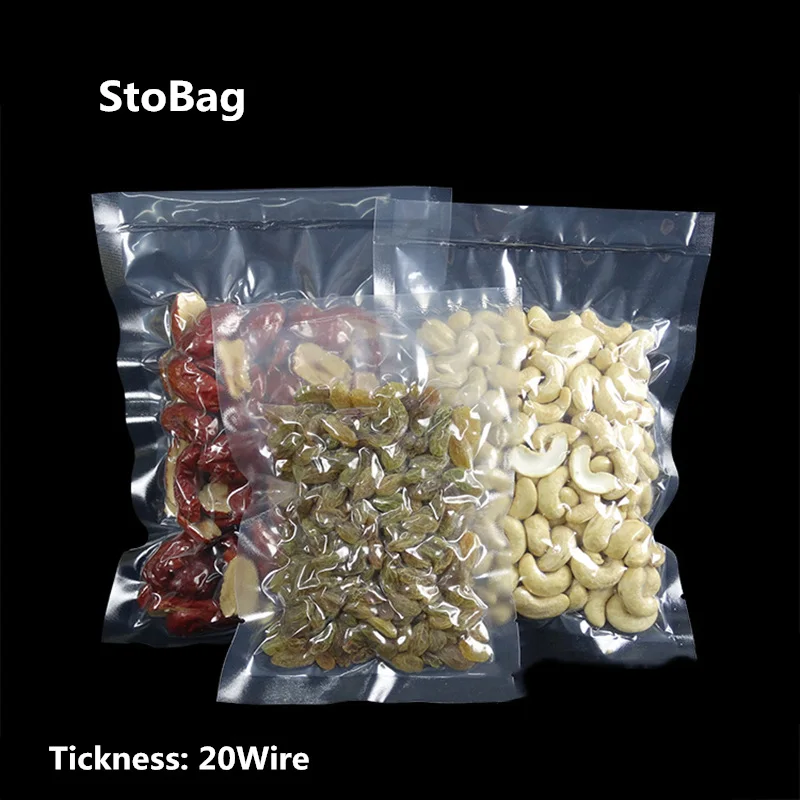 StoBag 20 проволока 10 шт Большая Вакуумная упаковка вакуумный упаковщик запайки закусок сушеные фрукты герметичные сумки для кухни отделочные пакеты для пищевых продуктов