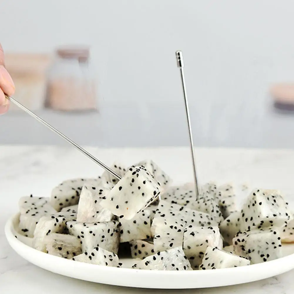 1 шт. 304 стальные медиаторы для еды многоразовые цилиндрические барбекю десерты в