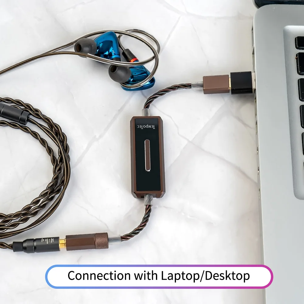 Усилитель для наушников TempoTec Sonata E35 Type C на 3 5 мм AMP PCM32bit/384kHz & DSD256 Android Phone PC MAC DAC DUAL