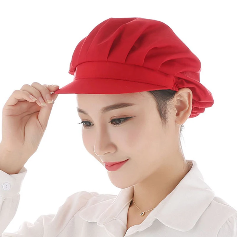 Пыленепроницаемые шапки однотонная сетчатая ткань для шеф-поваров ресторанов