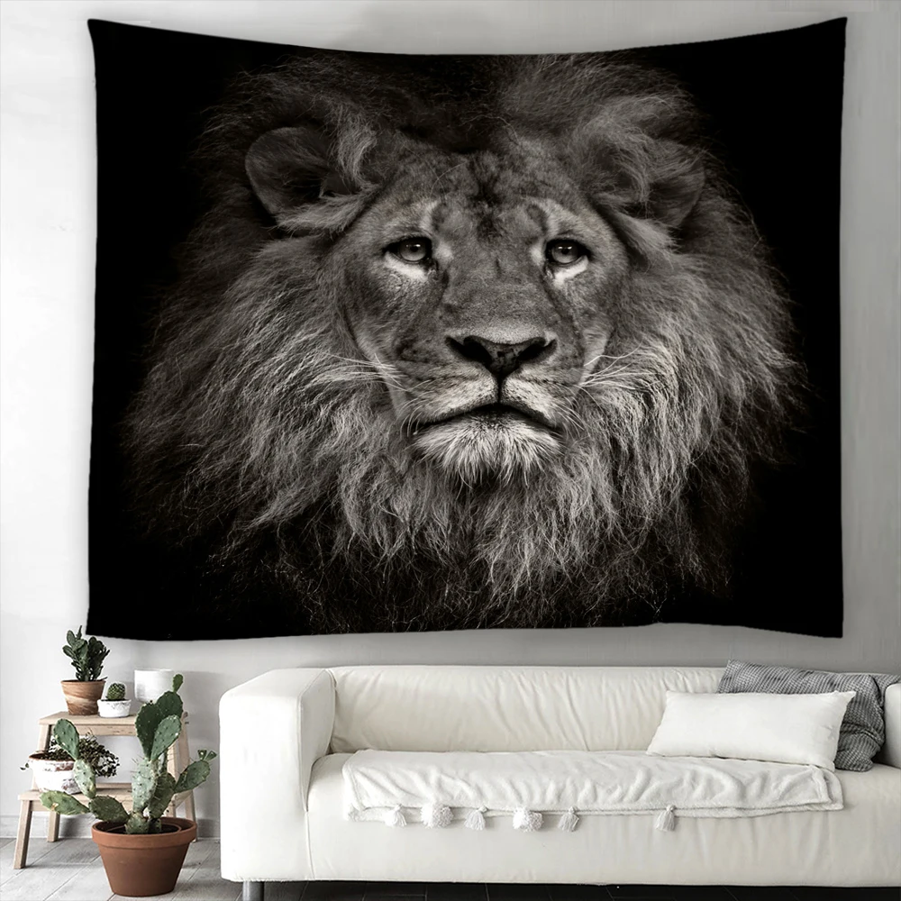 

Львиный гобелен настенный ковер с животными, двойной хиппи, большой размер, гобелен, богемный стиль, стиль хиппи