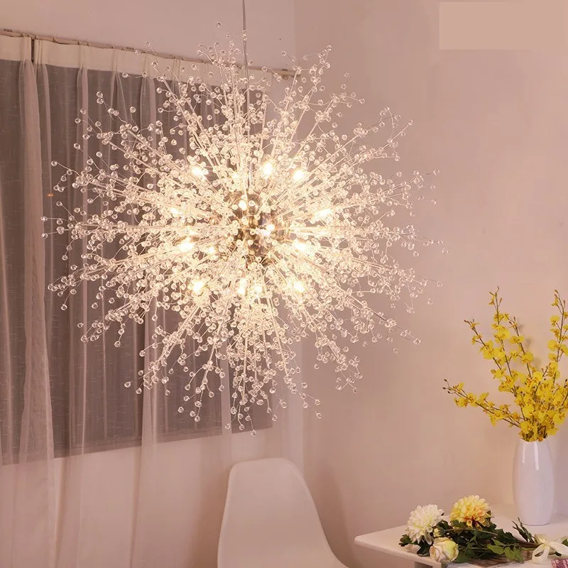 Скандинавский промышленный G4 хромированный подвесной светильник sputnik Fof Лофт