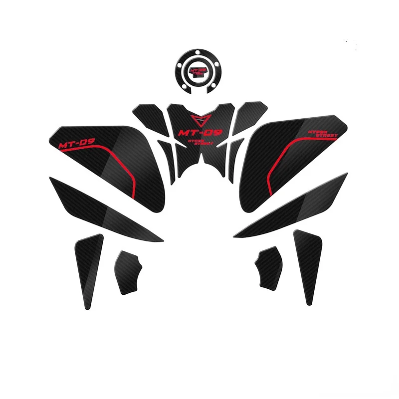 For YAMAHA MT09 mt 09 3D transparent stickers Motorcycle Fuel Tank Cap Sticker fuel decal Traction Side Pad Protector Decal | Автомобили и
