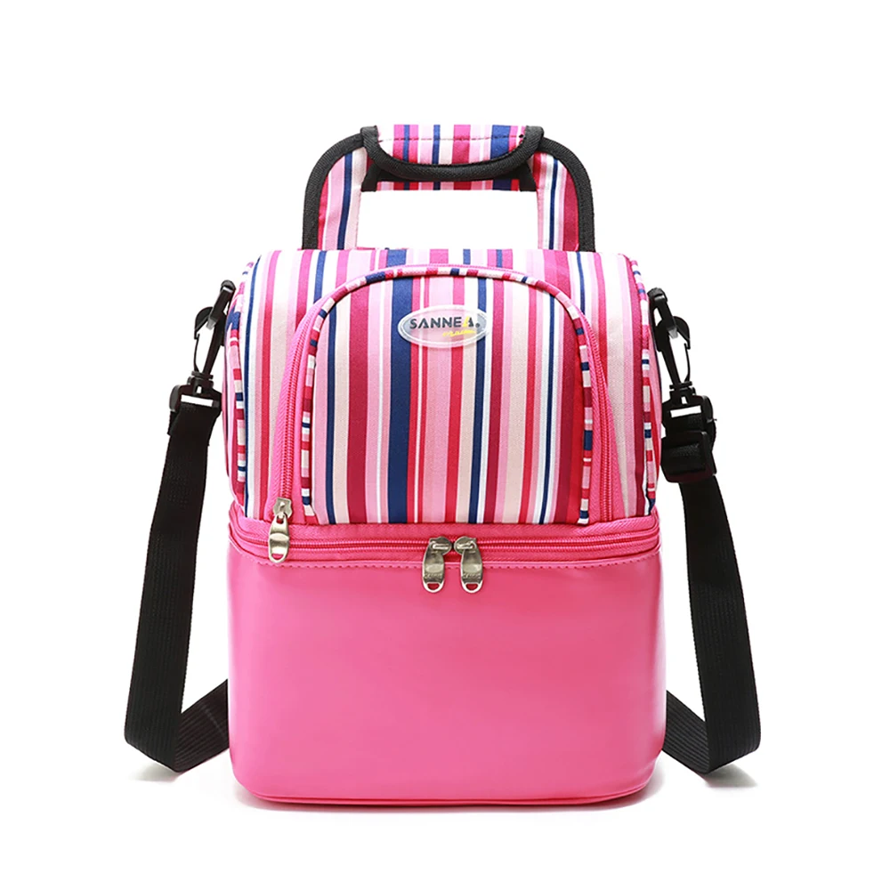 Изолированная мягкая сумка холодильник двухслойная с жестким вкладышем большая