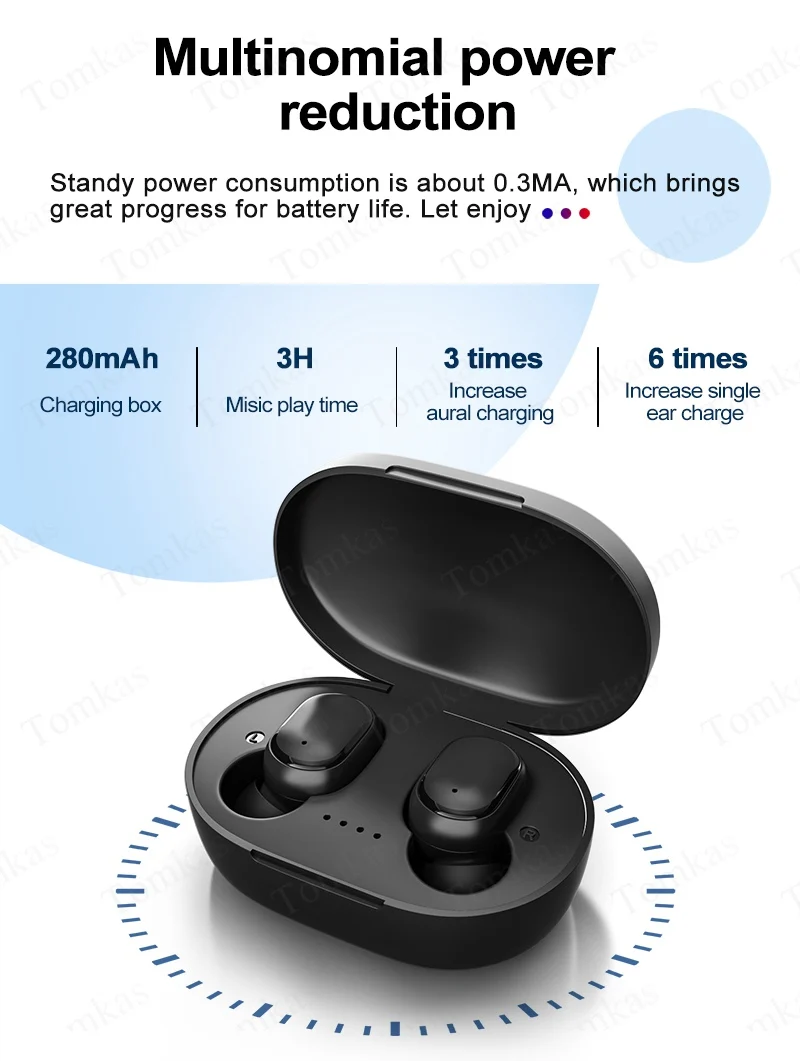 TWS беспроводные Bluetooth гарнитуры Bluetooth 5,0 наушники водонепроницаемые стерео наушники с микрофоном PK Mi наушники Airdot TWS