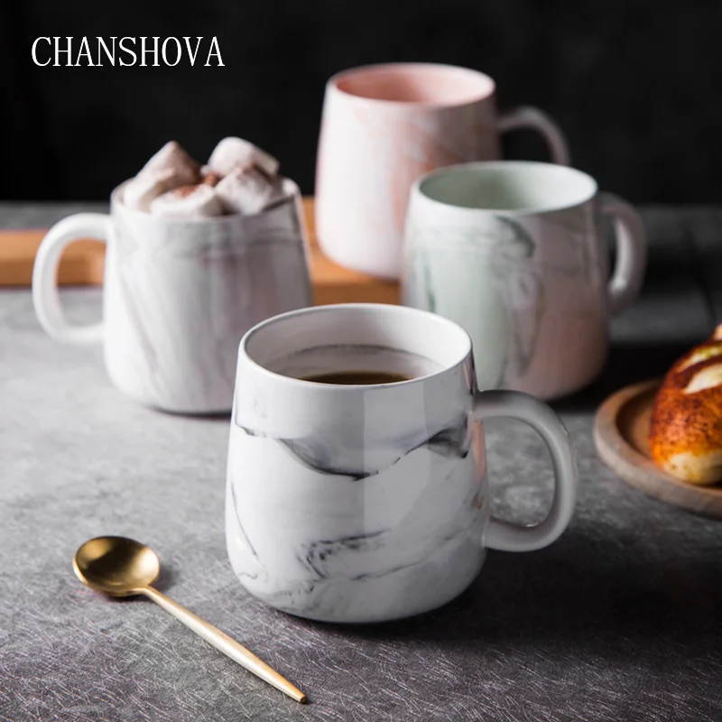CHANSHOVA 380 мл большой живот Современная креативная мраморная текстура узор