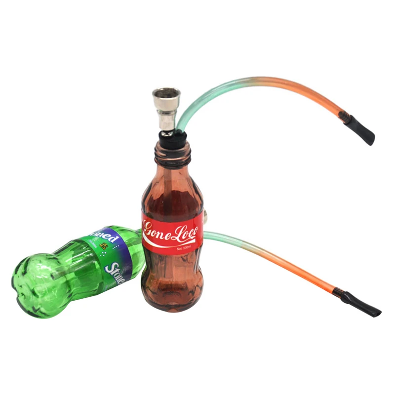 Переносной мини кальян стеклянный бутылка воды трубочный табак курительная