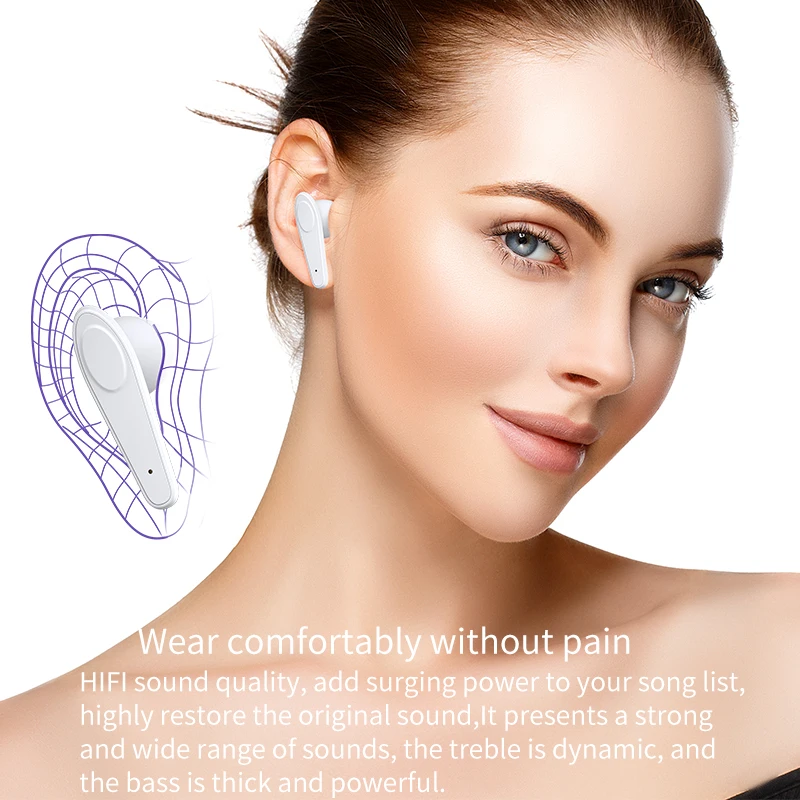 

TWS Bluetooth 5.1 Earphones Wireless Headphone 9D Stereo Sports Waterproof Earbuds Headsets With Mic Charging Box For girls