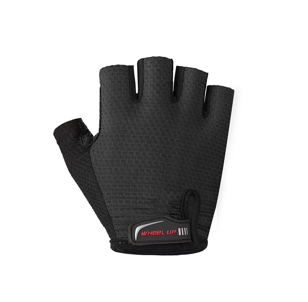 1 пара велосипедных перчаток с полупальцами противоскользящие из мягкой лайкры