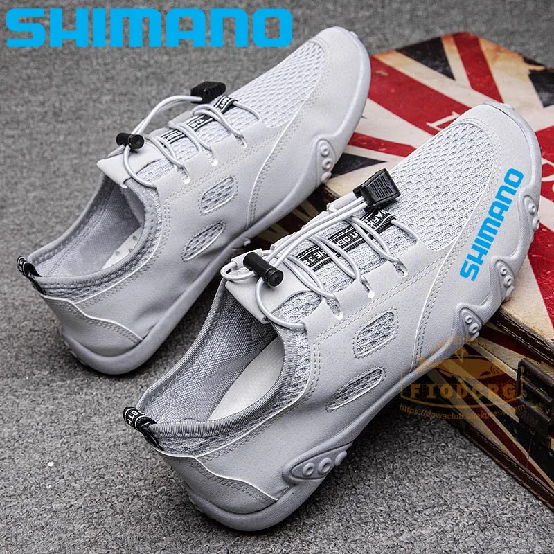 

2021 рыболовные туфли SHIMANO, дышащая обувь из овчины, летняя сетчатая Мужская обувь для бисероплетения, походная обувь, уличная пляжная обувь, б...