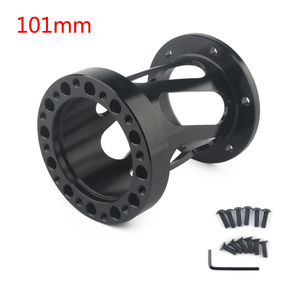 Новая полая универсальная прокладка для ступицы рулевого колеса 12/51/76/101 мм, комплект адаптера для ступицы рулевого колеса, черная прокладка