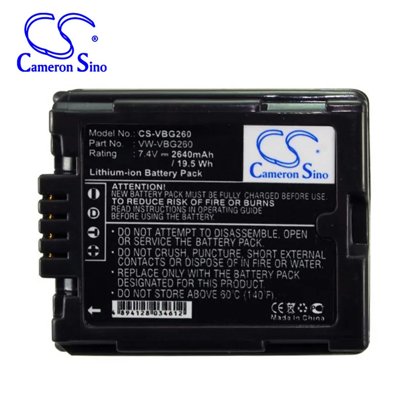 

CameronSino for PANASONIC GS98GK H288GK H48 H68GK HDC-HS100 HDC-HS20K HDC-HS250K HDC-HS300K HDC-HS700K HDC-HS9 battery