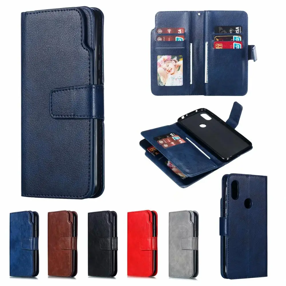 Чехол для Xiaomi Redmi 6, 6A, 7, 8, 8A, 7A, Note 4, 4X, Note 5, 6, Pro, Note 7, Note 8, Pro, чехол из искусственной кожи, кошелек, чехол, много слотов для карт