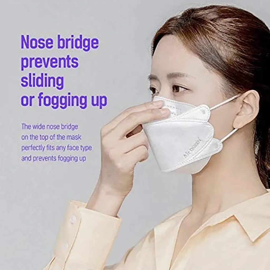 

10PCS White PM2.5 Fish Mask Adult Outdoor Prevention Non Woven Cotton Face Masks mascarilla masque visage Unisex mascarilla
