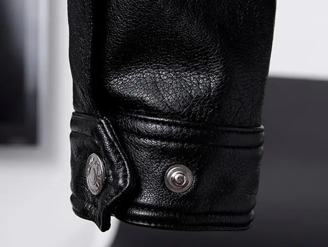 Мужская куртка локомотив с четырьмя ногами из ПУ кожи|Куртки искуственной кожи| |