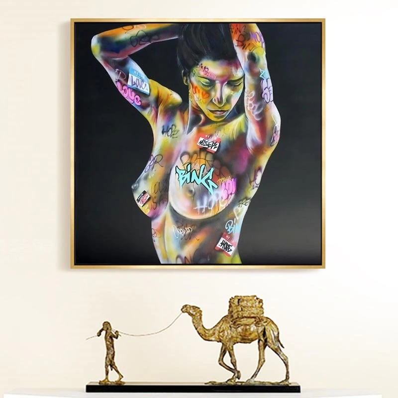 Сексуальное Женское боди граффити искусство фотообои Обнаженная женщина