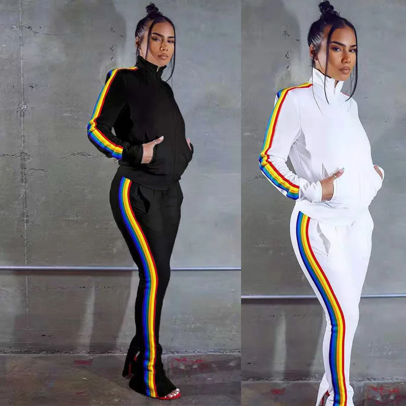 

Sports Suit Women's Fitness Jogging Outdoor Autumn and Winter New Fashion Casual Zipper Cardigan Long Sleeve Sports Suit