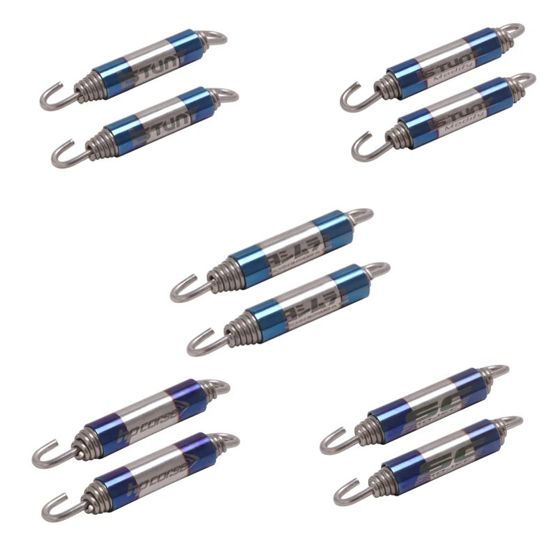 

2PCS Universal Motorcycle Exhaust Spring Hooks Stainless Steel Front Middle Link Pipe Rotatable Metal Springs Practical Thicken