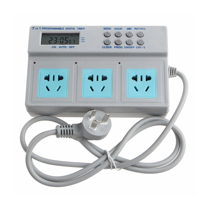 Цифровой регулятор температуры 220 В переменного тока 1 5 м|timer socket|programmable digital timer