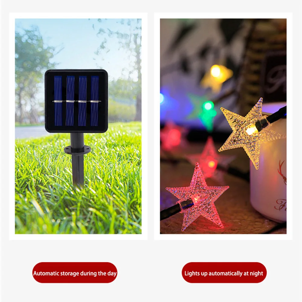 

Outdoor LED Star String Lights Waterproof Fairy Lights For Valentine'S Day Christmas Home Party Wedding Decoration Holiday Light
