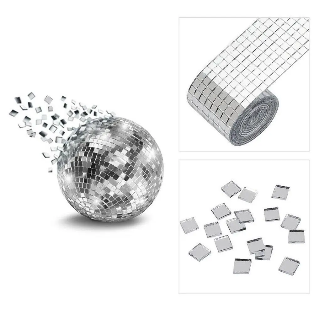 

Square Glass Real Glass Mirrors Mosaic Tiles Decorative Stickers for DIY Handmade Crafts Home Decorate