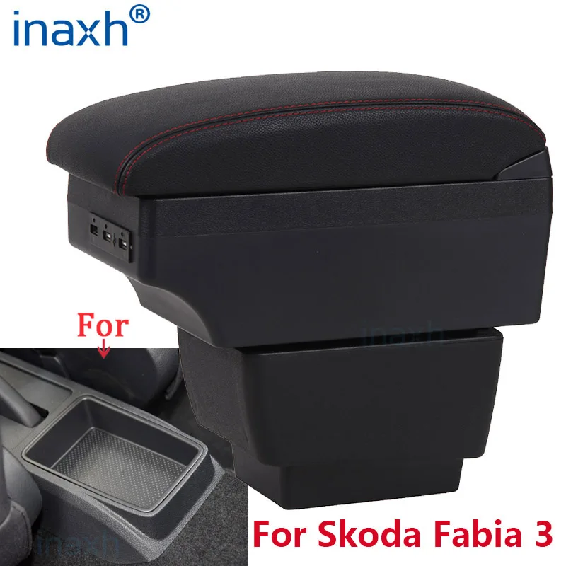 

For Skoda Fabia 3 Armrest For Skoda Fabia III Combi Car Armrest box Retrofit parts Storage box car accessorie 2015-2020