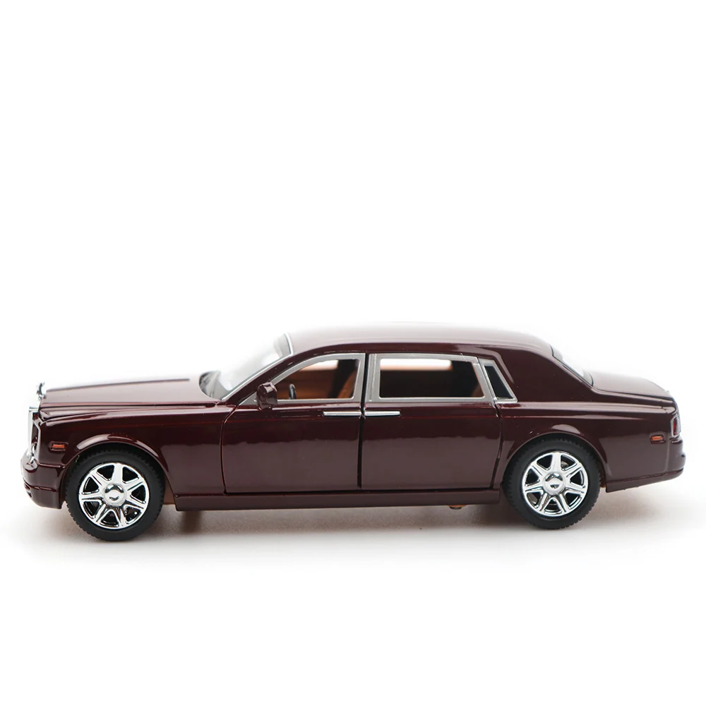 Модель 1/24 года. Модель Rolls-Royce из красного металла. Модель высокого масштаба. Модель для моделирования автомобиля. Игрушечный подарок из сплава