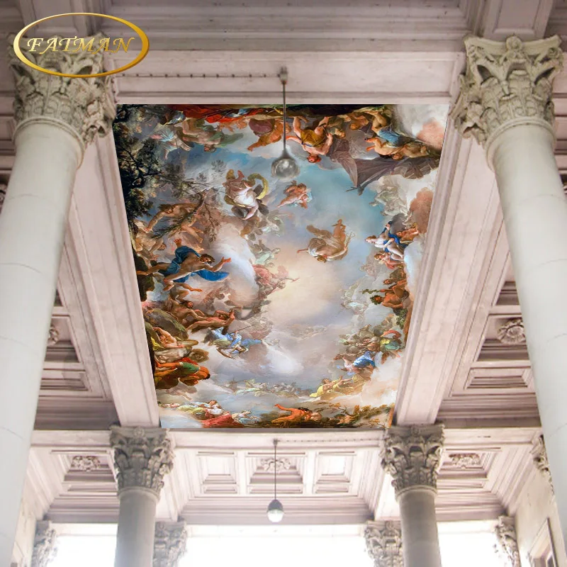 Дропшиппинг пользовательские 3d обои потолок отель греческая мифология для стен