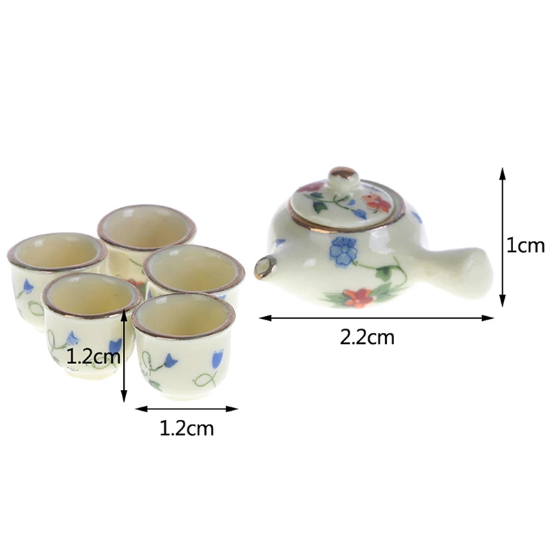 Лидер продаж! 1 комплект миниатюрные чашки и набор кастрюль 1:12 для кукольного