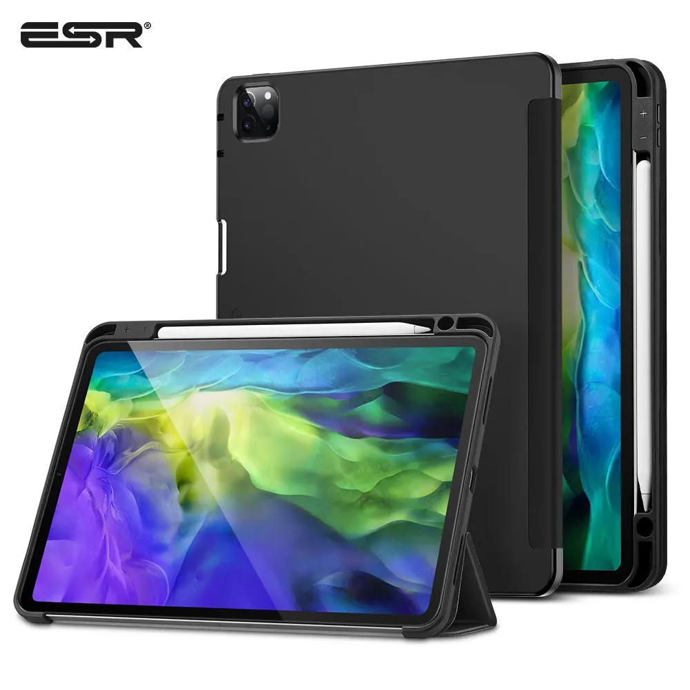 

ESR for iPad Pro 11 Case with Pencil Holder Case Smooth Back Cover Soft TPU Auto Wake/Sleep Smart Case for iPad Pro 11 12.9 2020