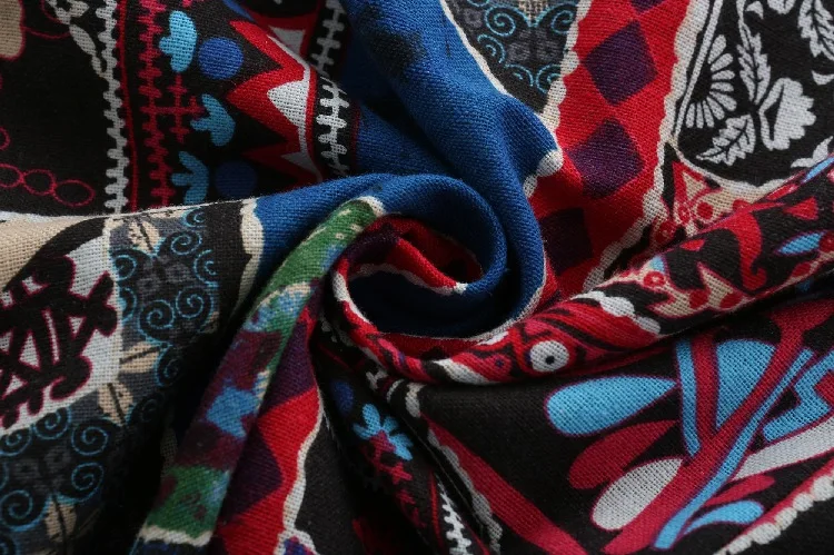 

2021 Men's Autumn New Fashion Casual Cotton and Linen Flower Shirt Stand Collar Printed Holiday Beach Casual Shirt