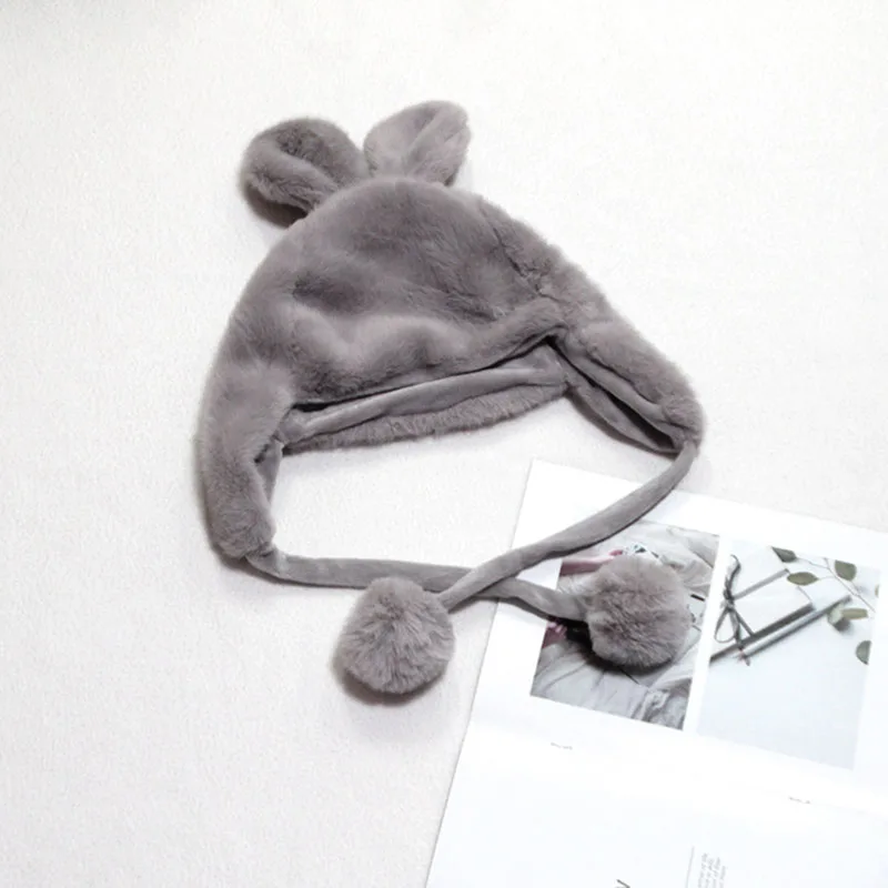 Фибоначчи новинка 2019 Lmitation мех кролика мягкие теплые животные шапки уши для сцены