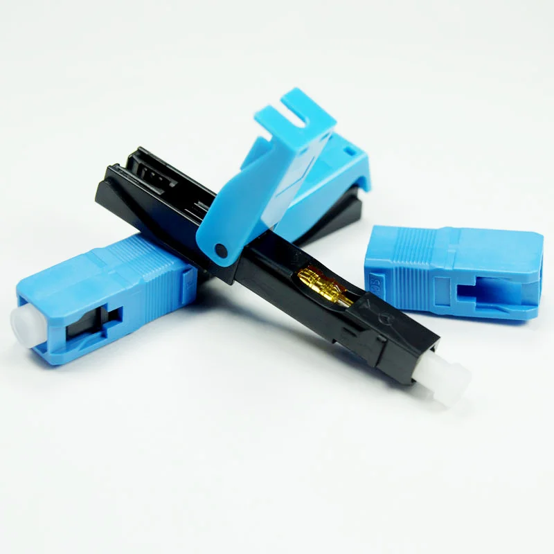 Free Shipping 0.3dB SC UPC Fiber Optic Fast Connector FAST Connector Fiber FTTH Single Mode SM Quick Connector
