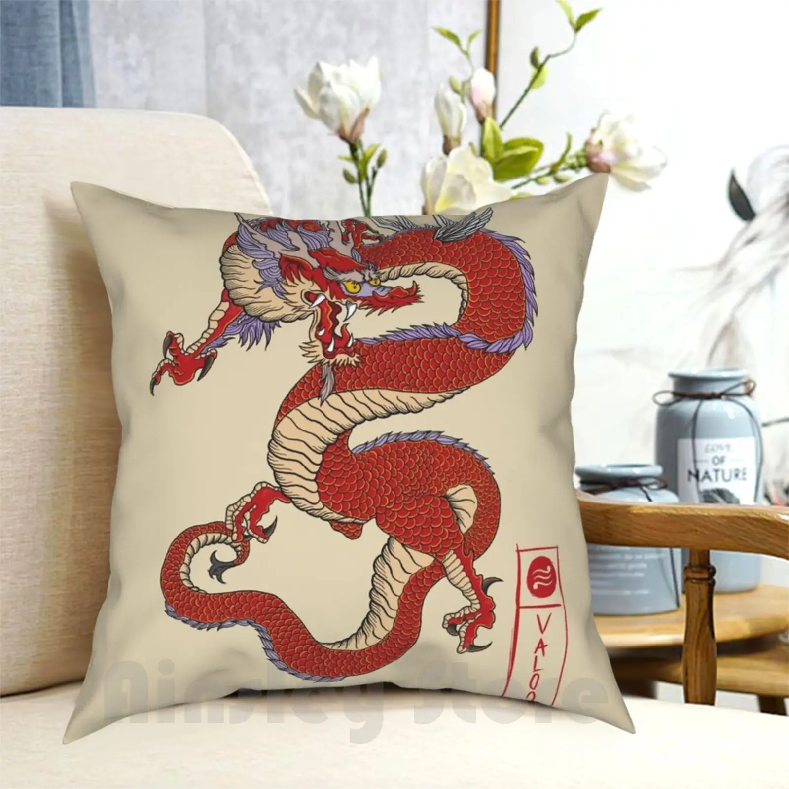 

Наволочка Valoo с принтом, домашняя мягкая декоративная подушка, легенда о легенде о джике, ветер, валу, традиционная татуировка