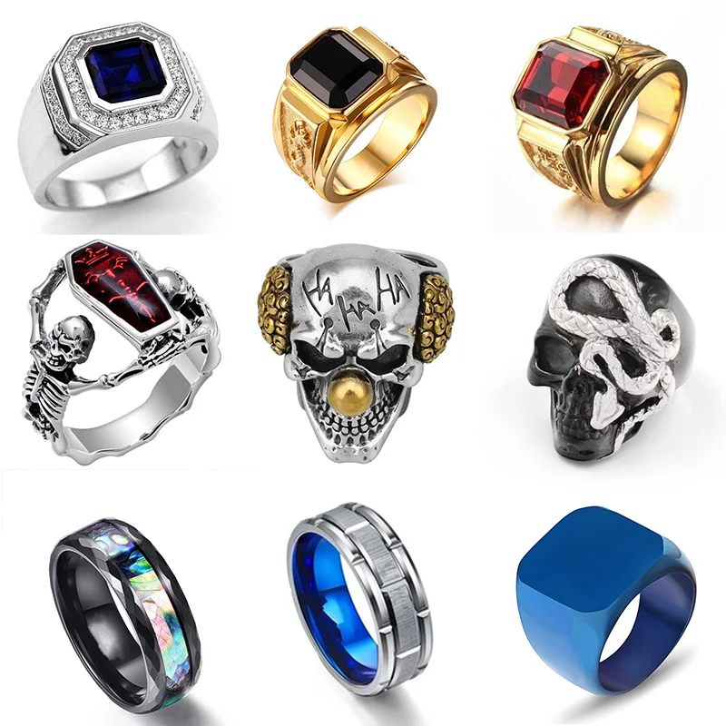 Винтажное модное кольцо египетского фараона с крестом квадратное Золотое на