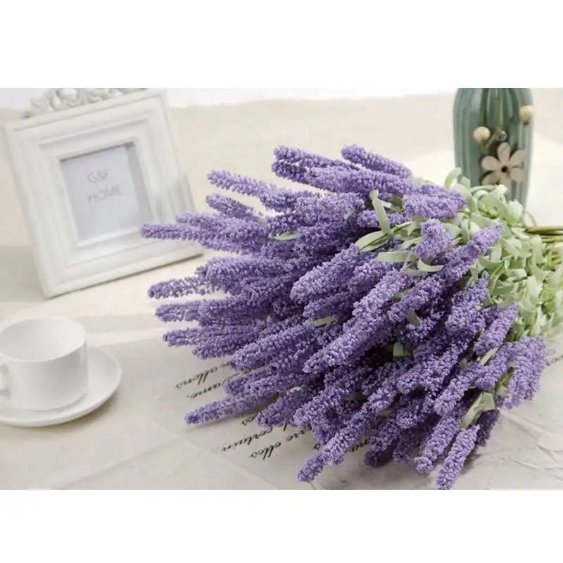

Hot sale 1pc Purple 12 Heads Vivid Artificial Flowers Bouquet Home Wedding Garden Decor