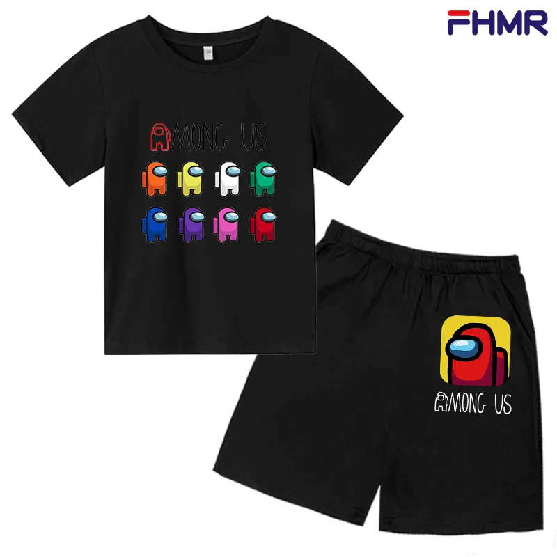 

New Summer Children Clothes Suit Baby Boys Girls Cartoon Fashion T-Shirt Shorts 2Pcs/sets Toddler Cotton Clothing Kids Tracksuit