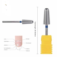 5in1tapered safety carbide nail drill bits with cut drills carbide milling cutter for manicure remove gel nails accessories