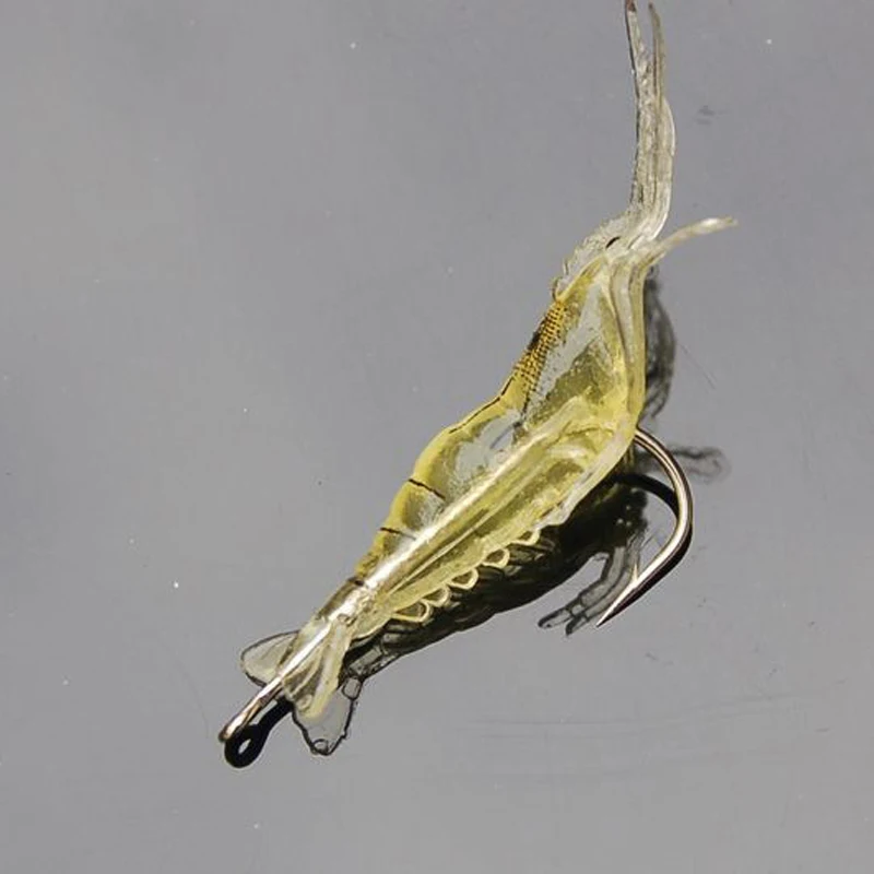 10 шт. искусственная Мягкая приманка креветки червь для рыбалки 1 3 г/4 см крючок