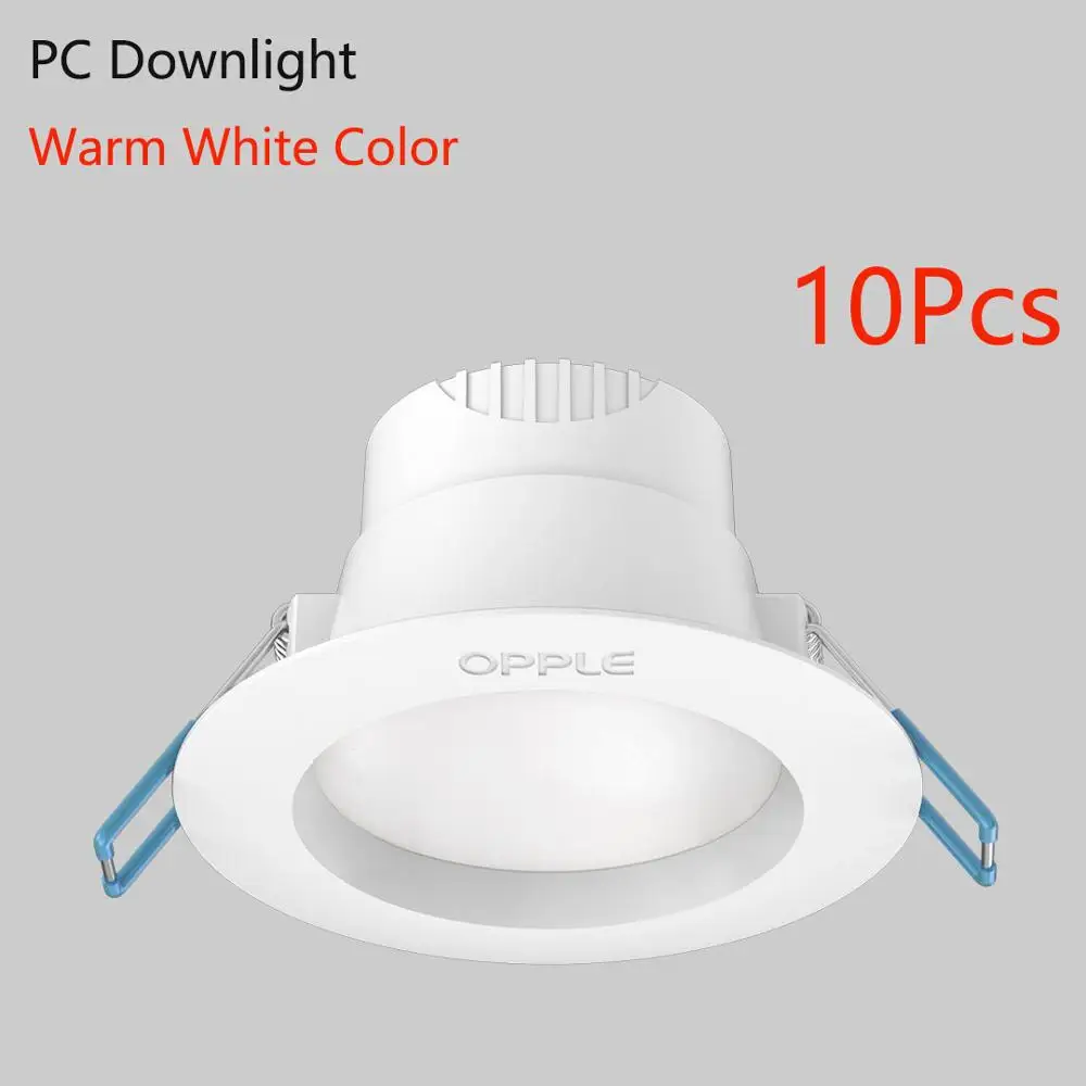 10pcs warm white Xiaomi Opple светодиодный светильник 3 Вт угол 120 градусов светильник ing белый светильник и теплый потолочный встраиваемый светильник для дома и офиса - Цвет: 10pcs warm white