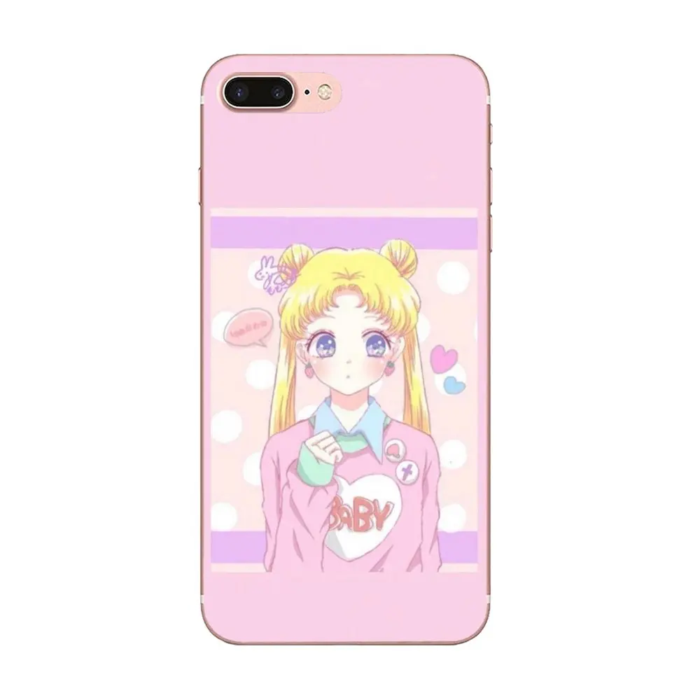 Мягкий ТПУ чехол для мобильного телефона Сейлор Мун ультра тонкий мультяшный