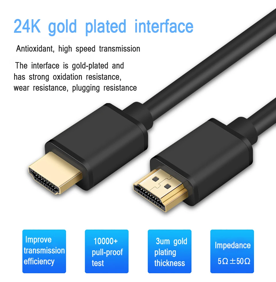 HDMI кабель HDMI в HDMI 2,0 HDR 4K для сплиттера удлинитель адаптер HDMI переключатель для PS4 Xiaomi tv Box кабель HDMI2.0